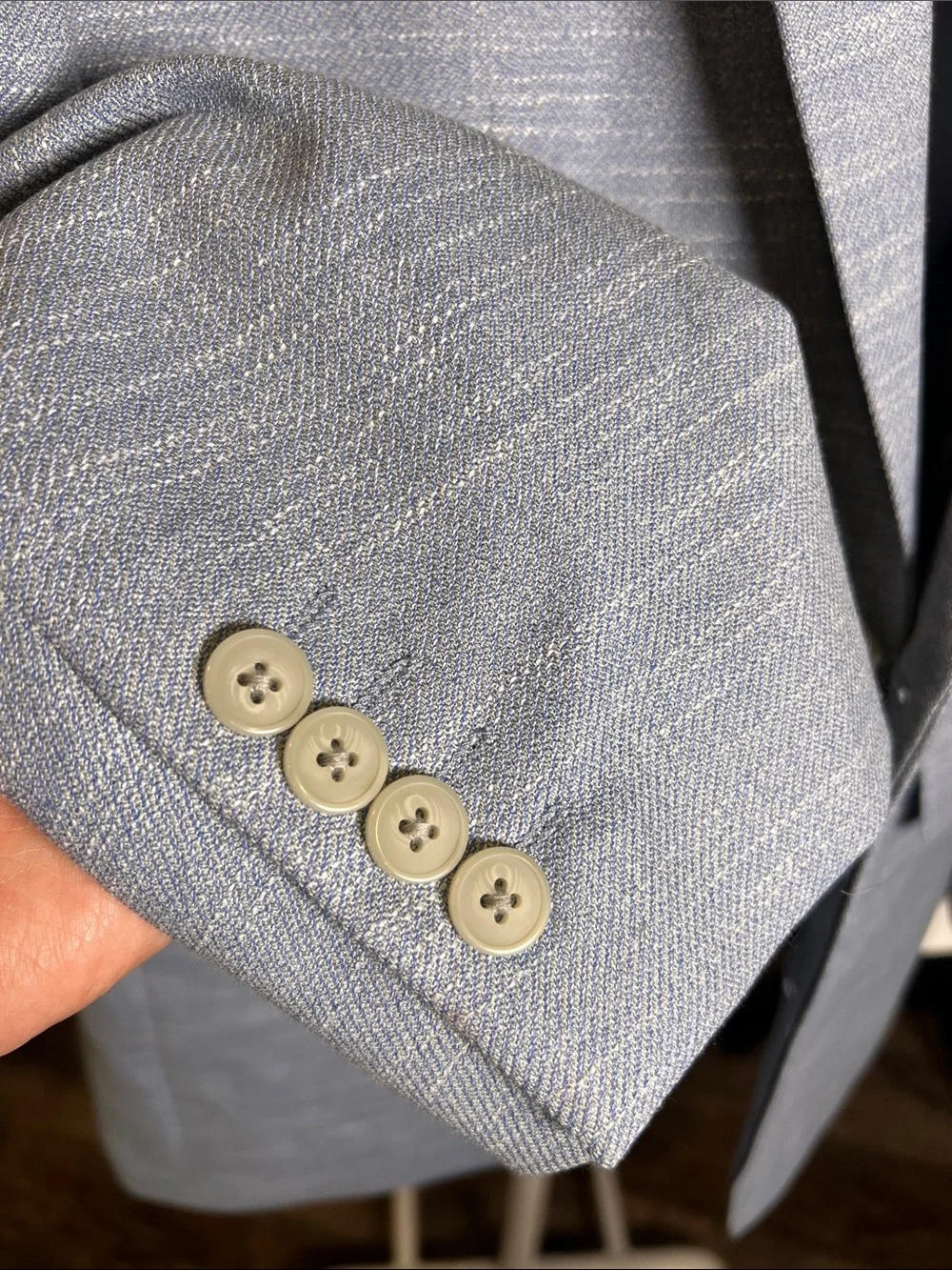Apt. 9 Pale Blue Textured Men's Blazer
